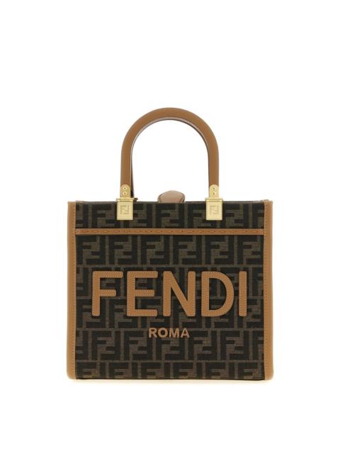 FENDI Fendi Brown FF Jacquard Top Handle Bag New & Authentic - Tit