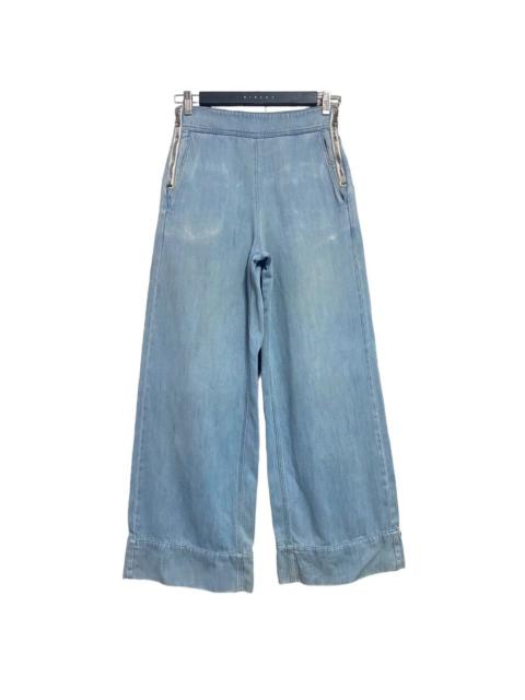 Chloé Chloe Denim Wide Leg Pants Washed Blue
