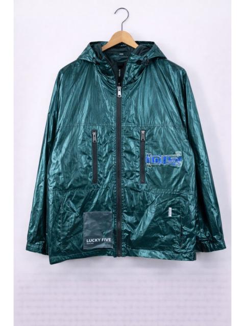 Other Designers Japanese Brand - Lucky Five Designer Metallic Hooded Jacket Lightweight ZipUp