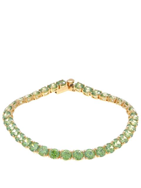 Other Designers Swarovski Matrix Round Cut Green Tennis Bracelet