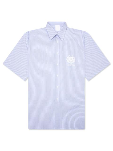 Givenchy CREST LOGO STRIPE SHIRT - LIGHT BLUE