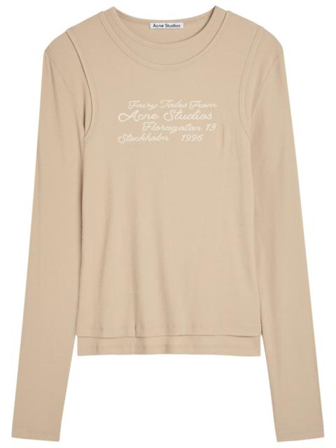 Acne Studios Acne Studios Layered Stretch-cotton top