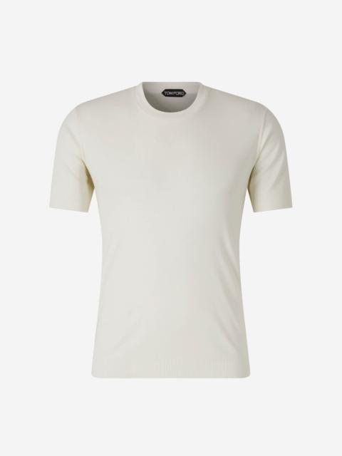 TOM FORD LYOCELL RIBBED T-SHIRT