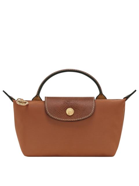 Longchamp Le Pliage Original Pouch with handle Cognac - Recycled canvas