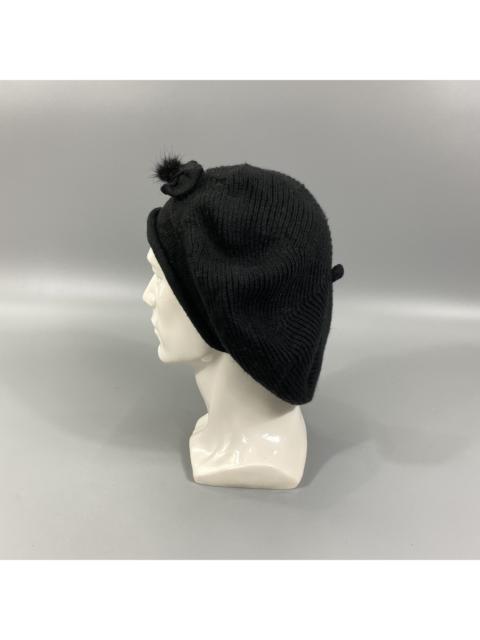 Other Designers Japanese Brand - Black Baret With Ribbon Hats -BN884