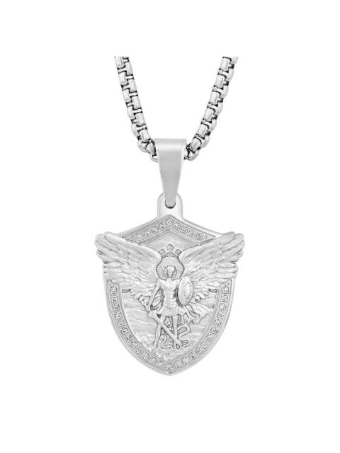 Other Designers Robert Alton 1/5CTW Diamond Stainless Steel St. Michael Pendant