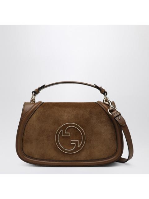 GUCCI Gucci Mini Blondie Brown Shoulder Bag In Suede Women