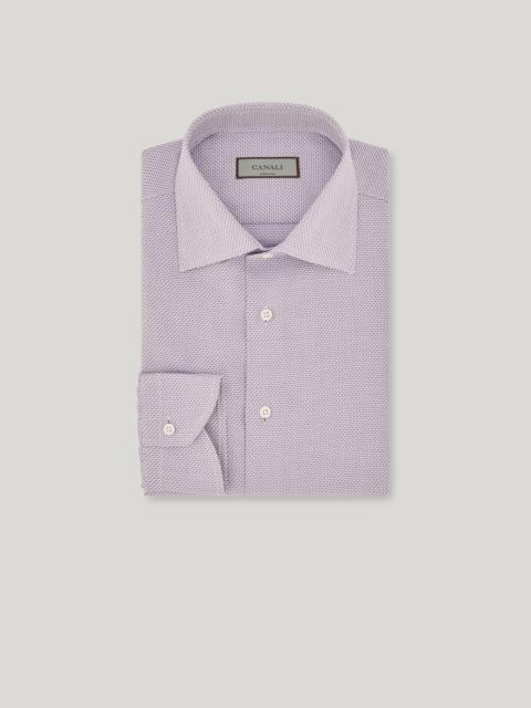 Canali IMPECCABILE PURPLE TWILL COTTON REGULAR-FIT SHIRT