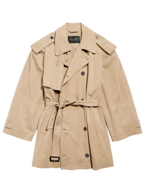 BALENCIAGA Balenciaga Women Cropped Light Trench