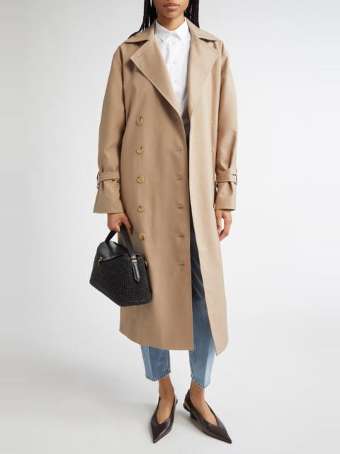 TOTEME TOTEME Signature Water Repellent Trench Coat in Khaki at Nordstrom