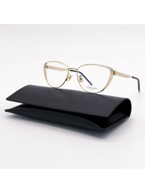 SAINT LAURENT NEW SAINT LAURENT EYEGLASSES SLM92 004 WOMEN CAT EYE GOLD EY