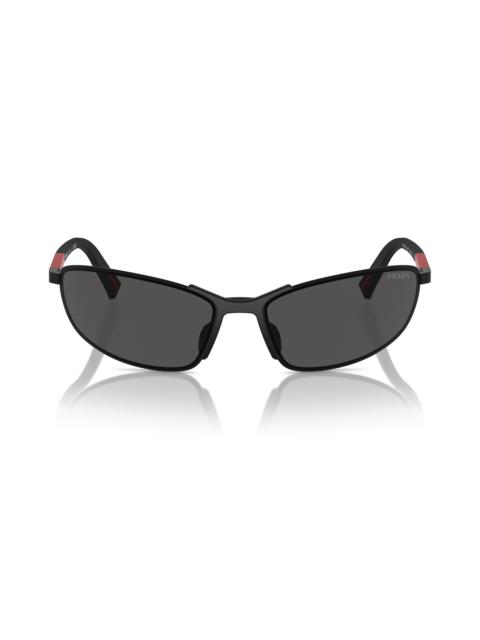 Prada Prada Linea Rossa 60mm Irregular Sunglasses in Matte Black at Nordstrom