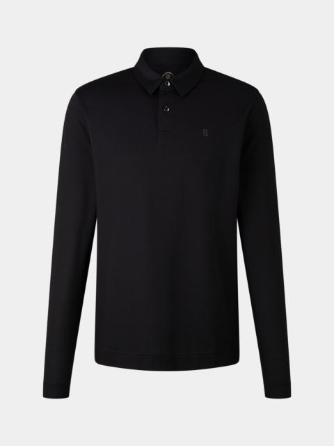 BOGNER Timon polo long-sleeved top in Black