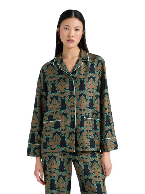 La DoubleJ La DoubleJ Pajama Shirt Herald Black at Nordstrom