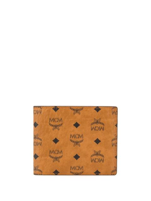 small monogram-print bi-fold wallet