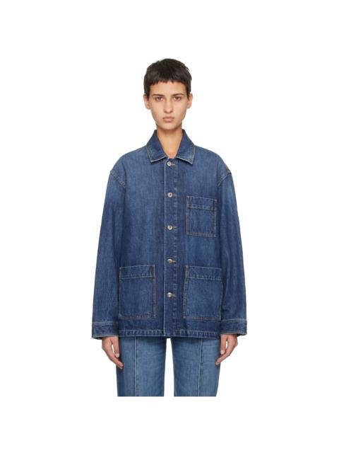 Bottega Veneta Indigo Single-Breasted Denim Jacket