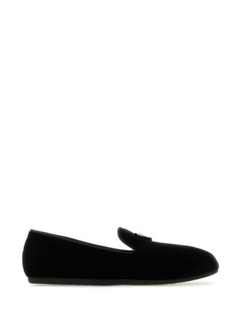Prada Woman Black Velvet Loafers