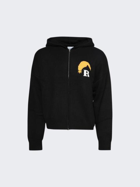 Rhude Moonlight Knit Zip-up Hoodie Black