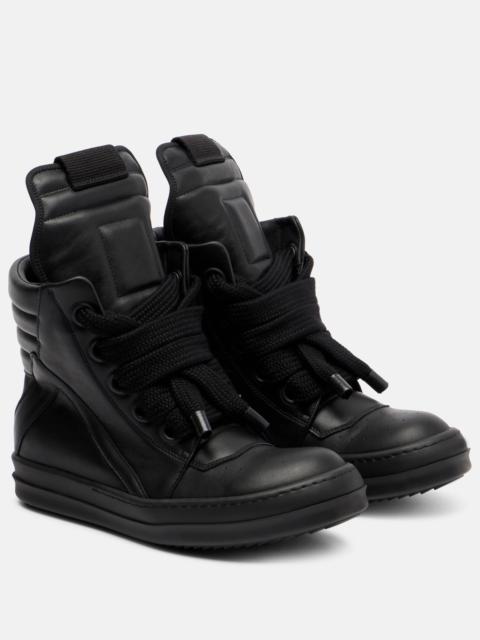 Rick Owens Jumbolace Geobasket leather sneakers