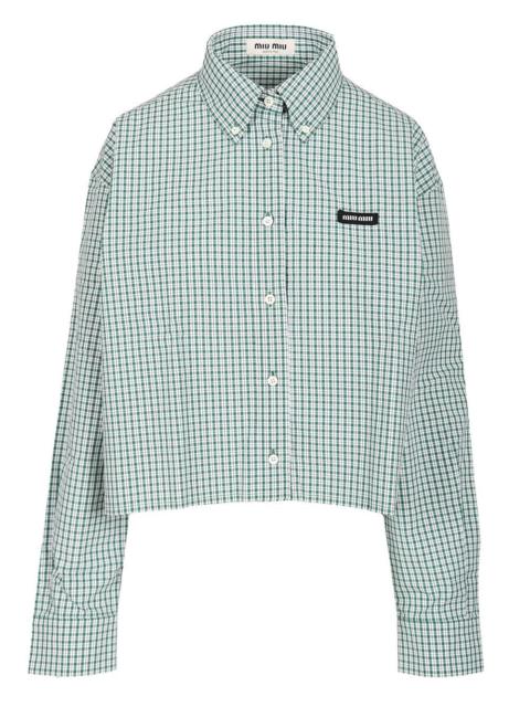 Miu Miu Miu Miu Women Poplin Crop Shirt