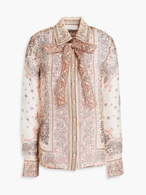 Zimmermann Paisley-print linen and silk-blend shirt