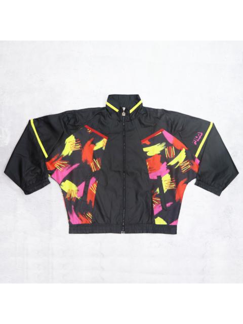 Other Designers Vintage 90s FILA Mini Logo Embroidered Bomber Windbreaker Track Jacket Made In ITALY