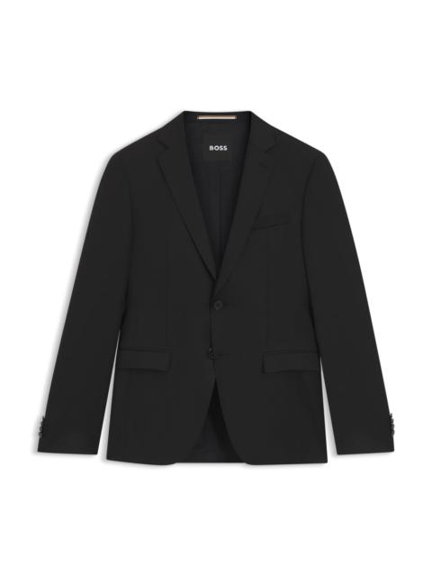 BOSS SINGLE-BREASTED JACKET IN VIRGIN-WOOL SERGE