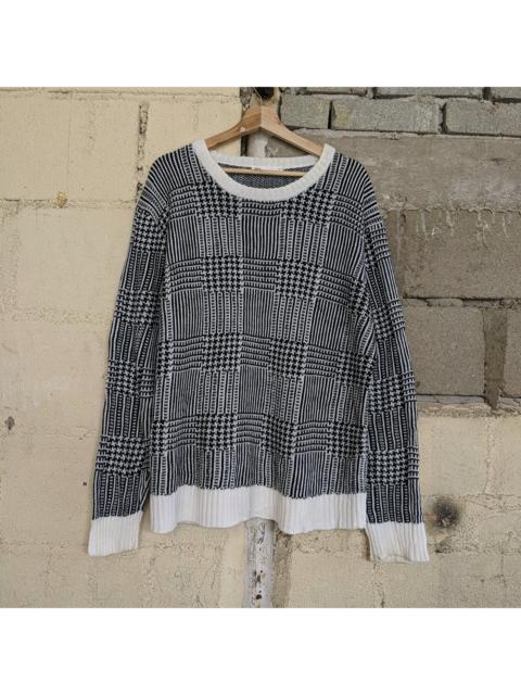 Other Designers Japanese Brand - Vintage IKKA White/Black Stripe Knitwear Sweater