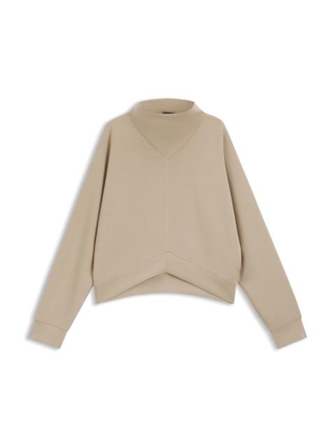 BOSS LOOSE-FIT SWEATSHIRT WITH DRAPED FUNNEL NECK