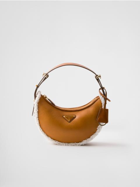 Prada Prada Arqué small shearling shoulder bag