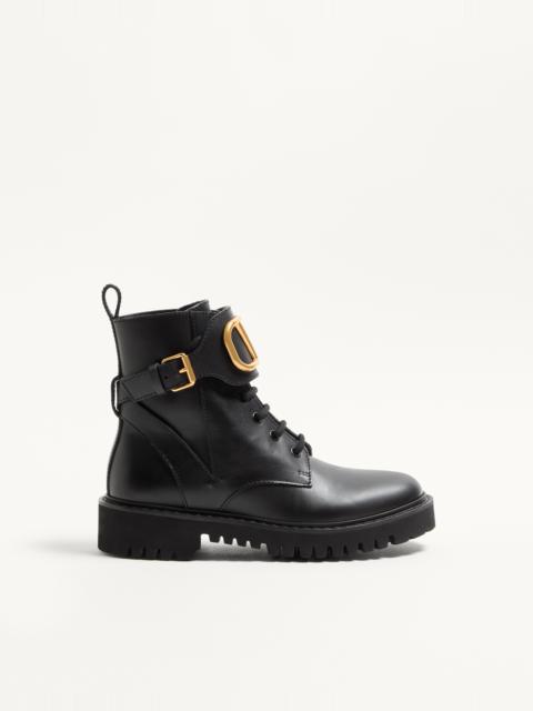 Valentino VLOGO SIGNATURE CALFSKIN COMBAT BOOT 35MM / .8 IN.