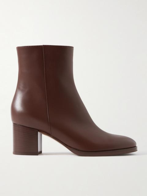 Gianvito Rossi Vitello Glove 55 Leather Ankle Boots