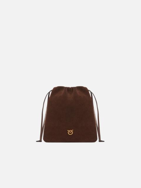 PINKO POUCH BAG WITH LOVE BIRDS LOGO