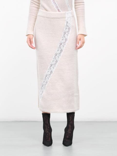 VAILLANT Lace Rib-Knit Skirt