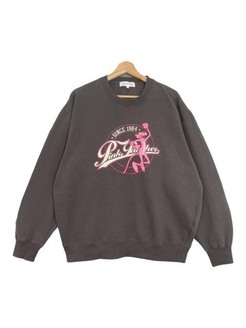 Other Designers Cartoon Network - Pink Panther Printed Big Logo Crewneck Sweatshirt Size L