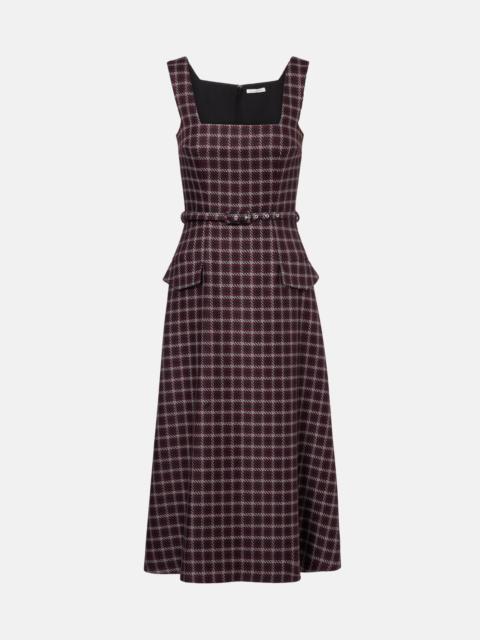 EMILIA WICKSTEAD Petra houndstooth wool-blend midi dress