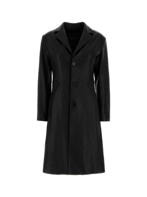 BALENCIAGA Balenciaga Women Black Leather Coat