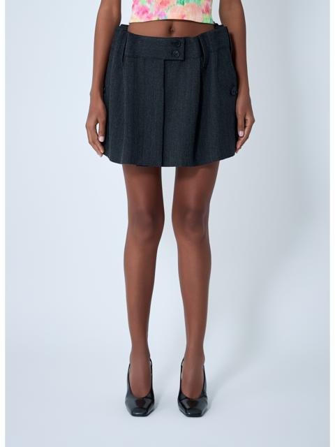 Prada Prada Women Chevron Wool Mini Skirt