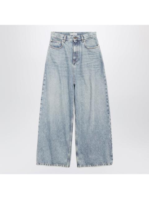 BALENCIAGA Balenciaga Wide-Leg Light Blue Cotton Jeans Women