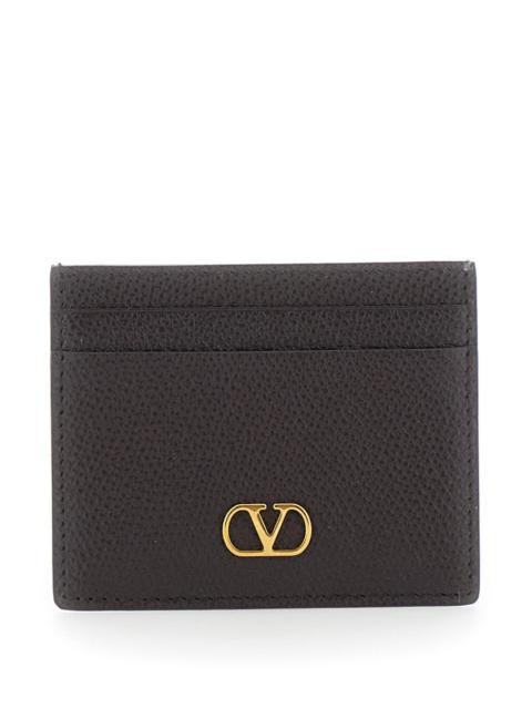 Valentino Valentino Garavani Vlogo Signature Card Holder Brown
