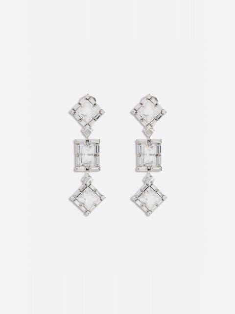 Alessandra Rich SQUARE EARRINGS WITH PENDANT