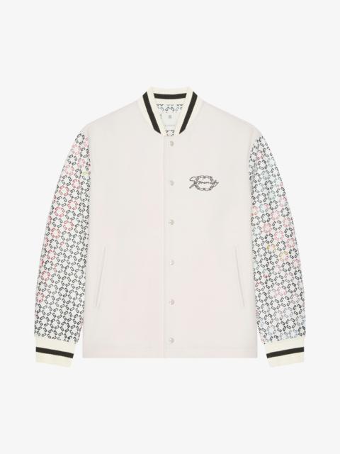 VARSITY JACKET IN WOOL AND MONOGRAM 72 LEATHER
