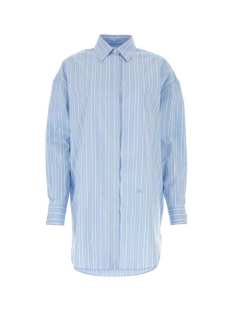 Off-White Off White Women Embroidered Poplin Shirt Dress