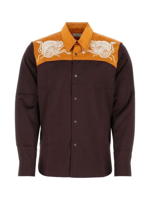 Dries Van Noten Dries Van Noten Man Two-Tone Satin Shirt