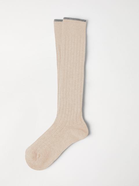 Brunello Cucinelli Cashmere rib knit socks