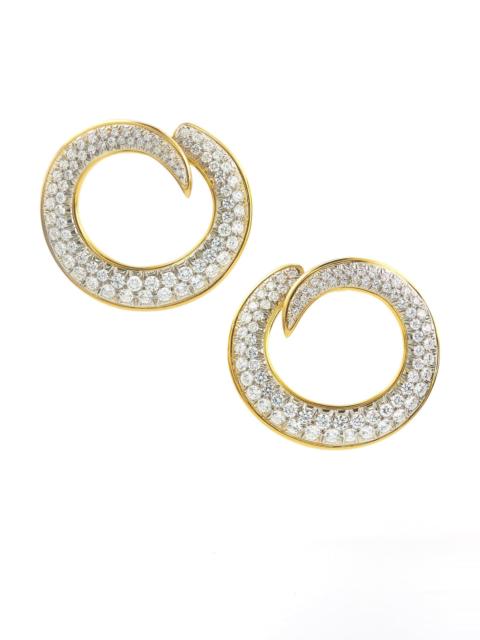 DAVID WEBB Diamond Loop Earrings