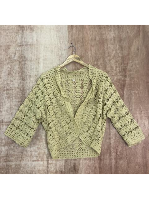 Other Designers Patterned Cardigans - Patterned Mesh Net Cardigan