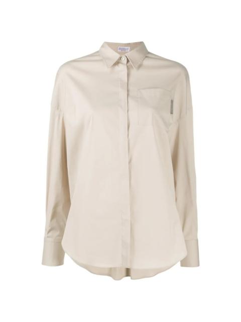 Brunello Cucinelli Brunello Cucinelli Wolight Beige Relaxed Shirt