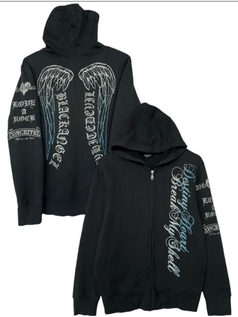 Other Designers Japanese Brand - Pick💥 Defective Japanese Angel Wings Zipup Baggy Boxy Hoodie