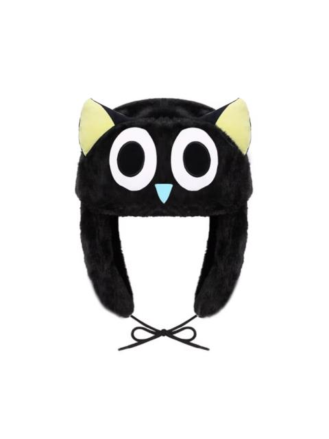 Other Designers Cartoon Anime Black Owl Cat Ushanka Hat Cute Y2K Warm Earflap Trapper Hat Bomber